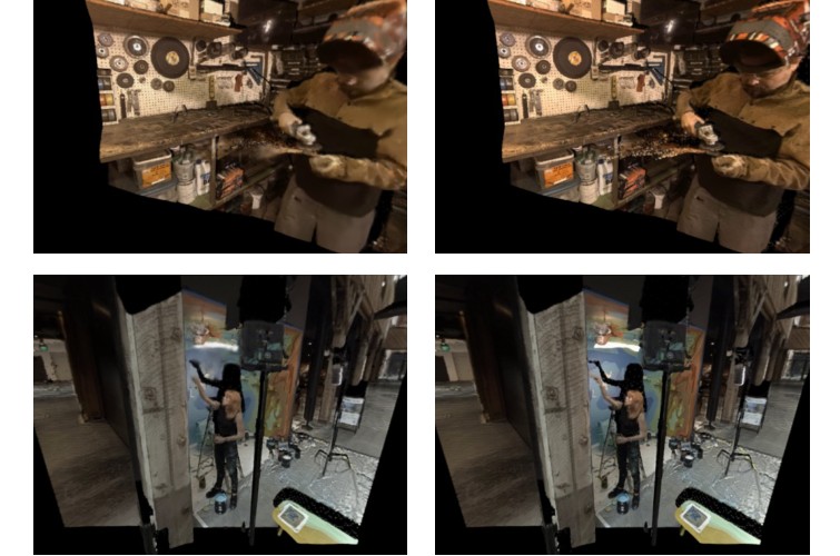 Qualitative comparison between ProDyGS renderings and ground truth on Light Field Video sequences